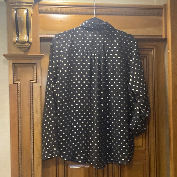 Faith & Joy Geometric Pattern Blouse Size Large Petite - Picture 6 of 7